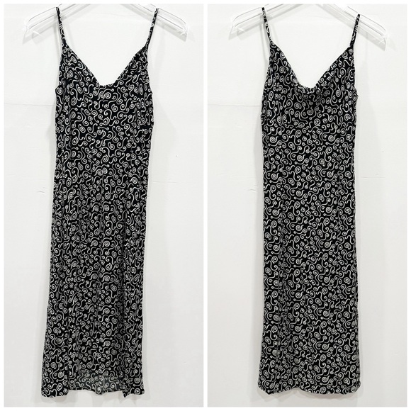 Reformation Astrid Midi Dress Spiral Print Black White Small - Picture 1 of 8
